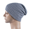 Mens Soft Stretch Slouch Invierno punto doble capa cálida gorro Beanie Hat (HW424)